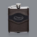 Colchester Hip Flask - 6oz Two-Tone Leather